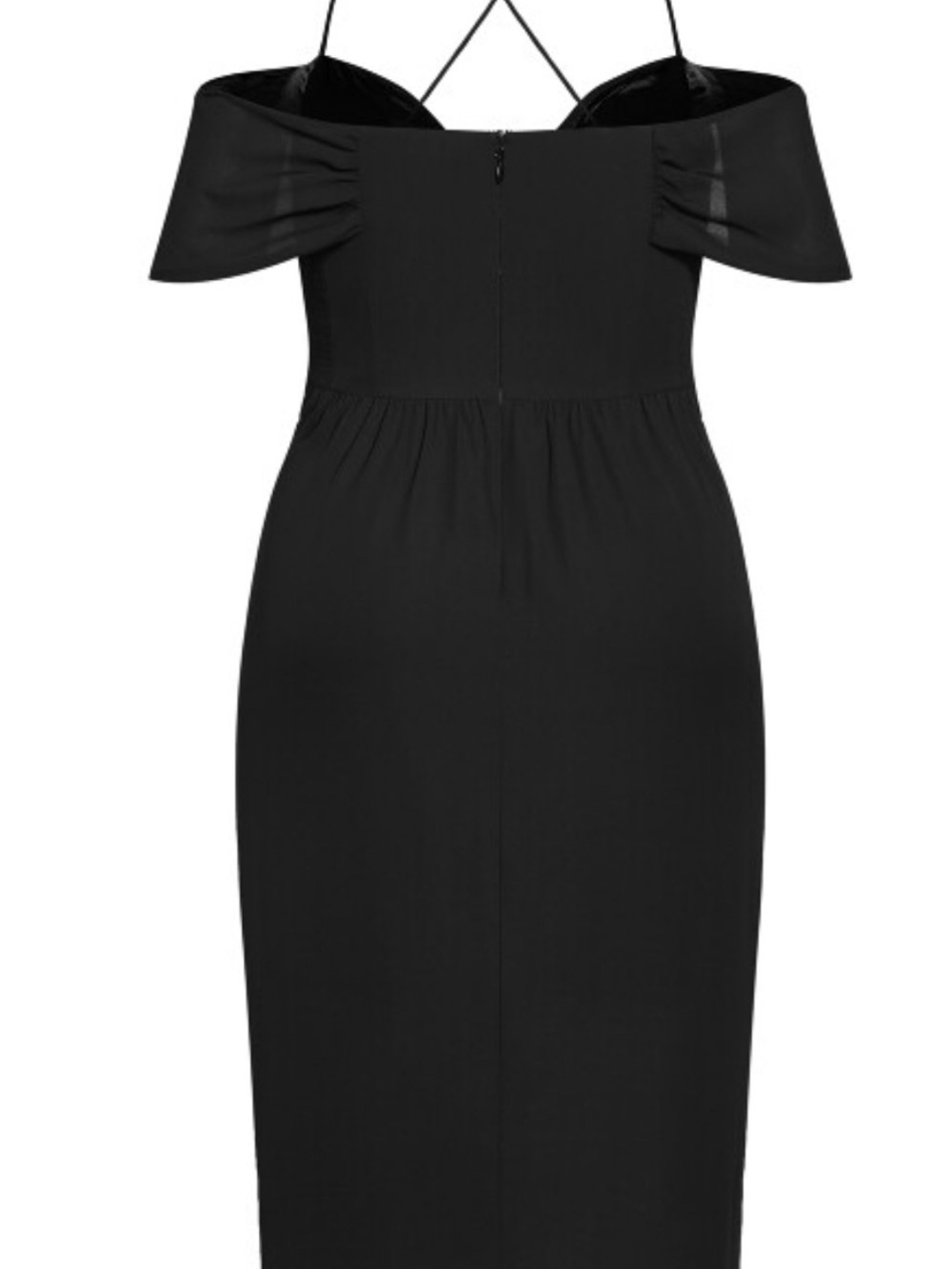 City Chic Entwine Tulip Drape Maxi Dress - black - Picture 5 of 7